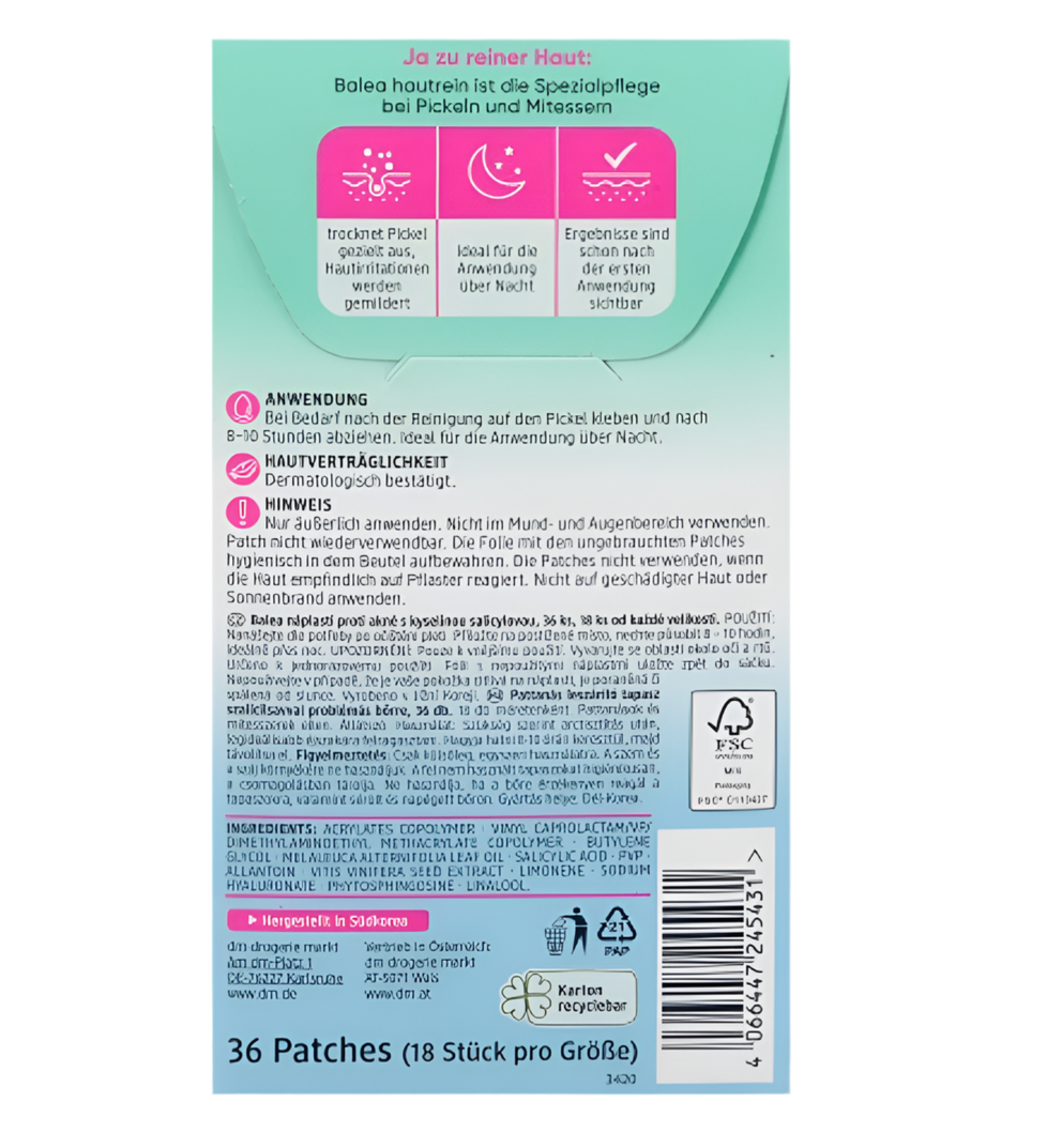 Anti-Pimple Patches Clear Skin, 36 Pieces