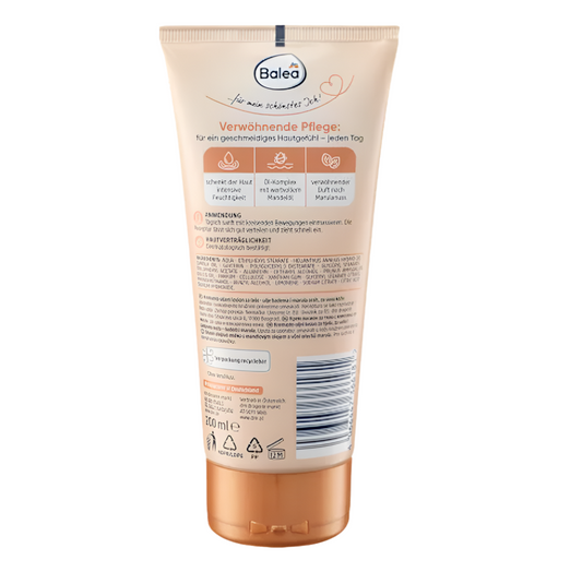 Body Lotion Creme Oil Almond Oil & Marula Nut Scent, 200 ml