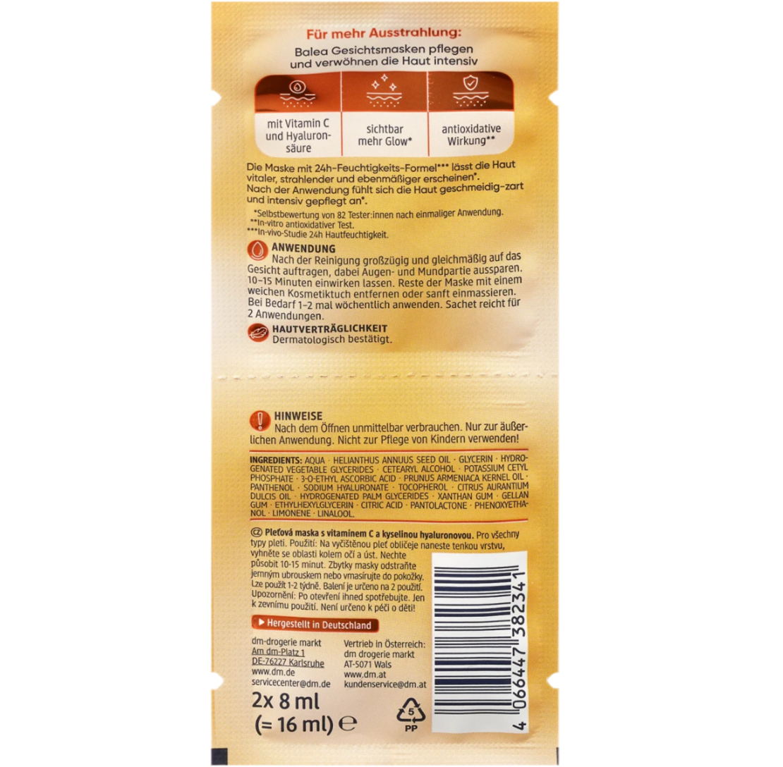 Face Mask Vitamin C, 16 ml