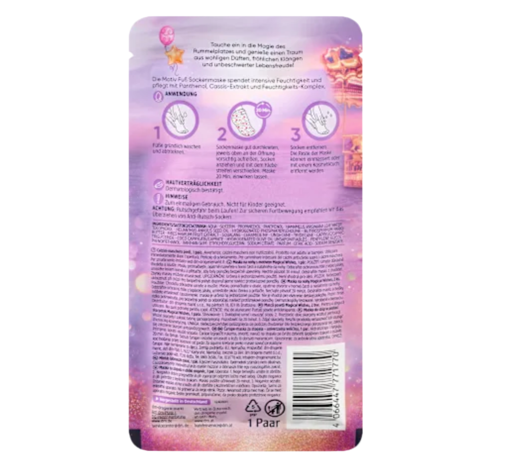 Foot Mask Socks Magical Wishes (1 Pair)