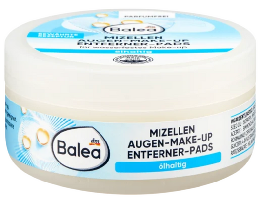 Micellar Eye Makeup Remover Pads, Oil-Based, 50 Pieces