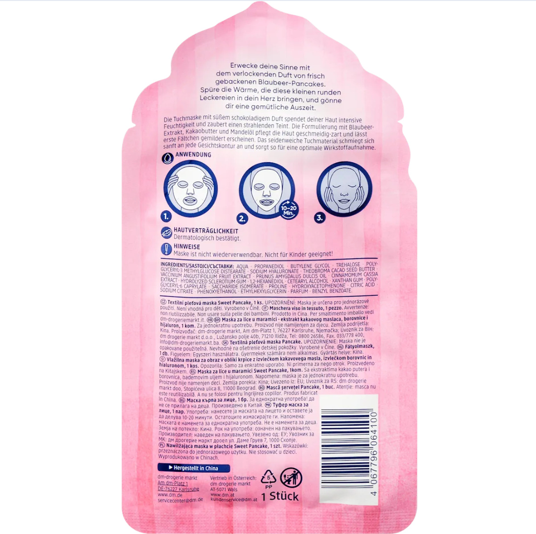 Sheet Mask Sweet Pancake, 1 pc (limited edition)